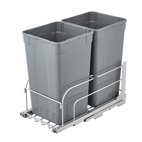 PullOut Trash Can 27 QT x2 Double Under Mount Kitchen Waste Container