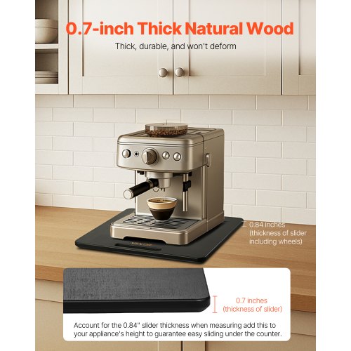 Appliance Slider Medium 13 x 16inch Rolling Sliding Tray with Silent