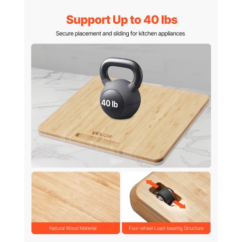 Appliance Slider Medium 13 x 16inch Rolling Sliding Tray with Rubber