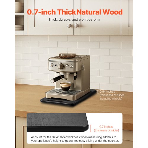 Appliance Slider Small 14 x 95inch Rolling Sliding Tray with Silent