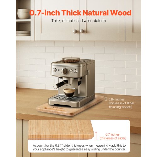 Appliance Slider Large 16 x 12inch Rolling Sliding Tray with Rubber