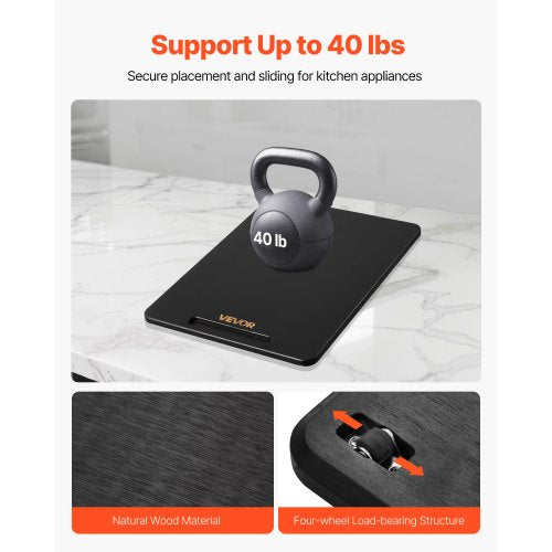 Appliance Slider Large 16 x 12inch Rolling Sliding Tray with Silent