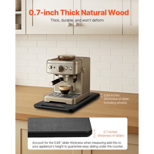 Appliance Slider Large 16 x 12inch Rolling Sliding Tray with Silent