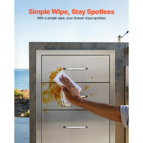 Outdoor Kitchen Drawers 1811 W X 2323 D H Tripleaccess Stainless Steel Modular