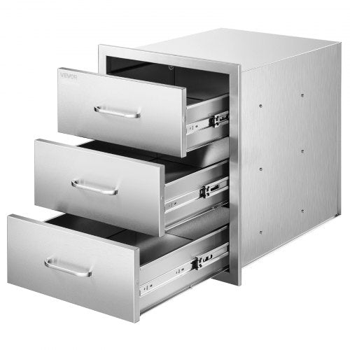 Outdoor Kitchen Drawers 1811 W X 2323 D H Tripleaccess Stainless Steel Modular