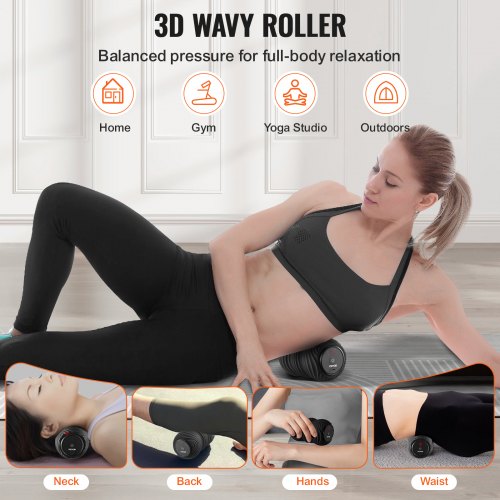 Vibrating Peanut Massage Ball Electric Double Lacrosse Massage Roller with 4
