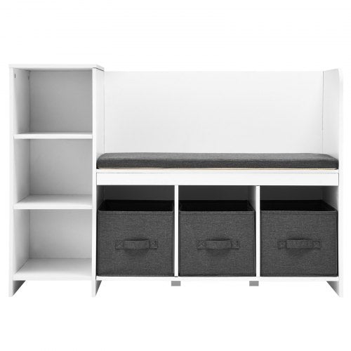 Kids Reading Nook Bench Toddler Bookshelf and Bookcase with Detachable Seat