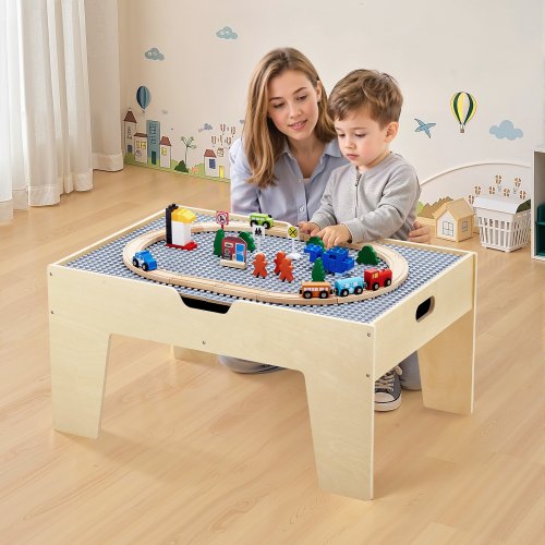 MultiPurpose Activity Play Table 290 Building Bricks and 30Piece Wooden