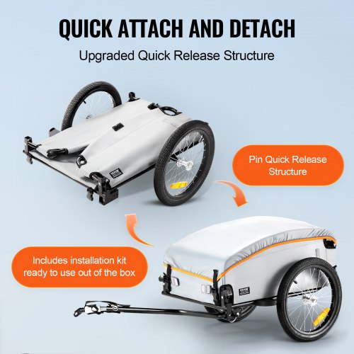 Bike Cargo Trailer 88100160 lbs Load Capacity HeavyDuty Bicycle Wagon