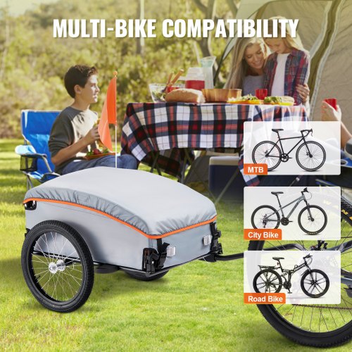 Bike Cargo Trailer 88100160 lbs Load Capacity HeavyDuty Bicycle Wagon