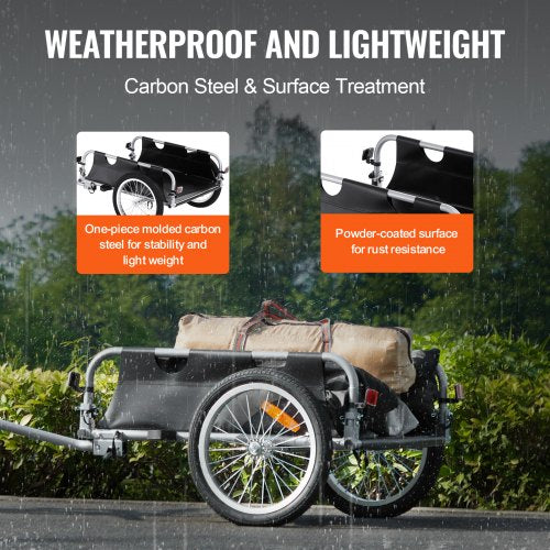 Bike Cargo Trailer 100 lbs Load Capacity HeavyDuty Bicycle Wagon Cart