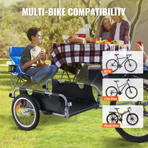 Bike Cargo Trailer 100 lbs Load Capacity HeavyDuty Bicycle Wagon Cart