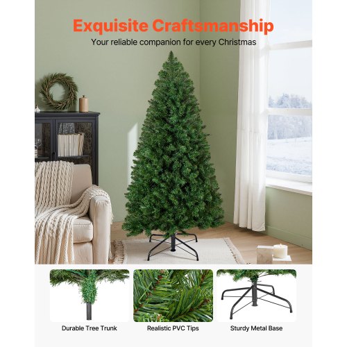 Christmas Tree 4ft Prelit Artificial Xmas Tree Full Holiday Decor Trees