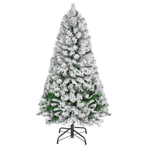 Christmas Tree 4ft Prelit Flocked Artificial Tree Full Holiday Xmas Deco
