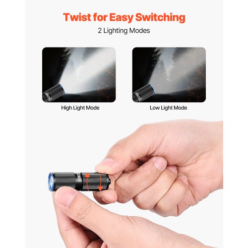 Keychain Flashlight Rechargeable Mini LED Flashlight 200 High Lumens