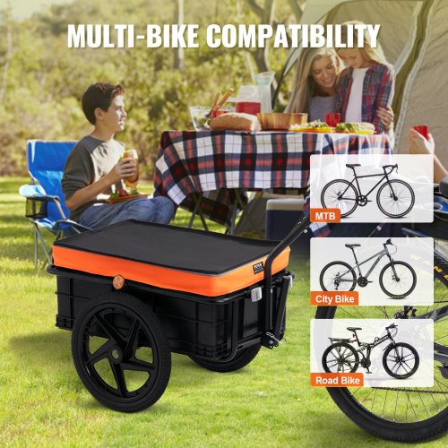 Bike Cargo Trailer 88 lbs Load Capacity HeavyDuty Bicycle Wagon Cart