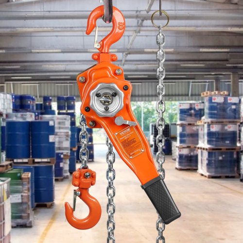 HandOperated Chain Lift 1650 lbs Load 5ft Length G80 ZincCoated Steel