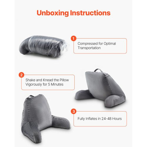 Reading Pillow Large Size Bed Pillow with Shredded Memory Foam Back Pillow