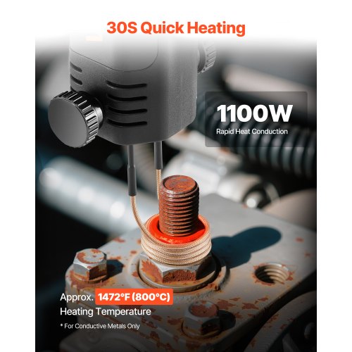 Induction Heater Bolt Removal 1100W 110V Magnetic Induction Heater Kit