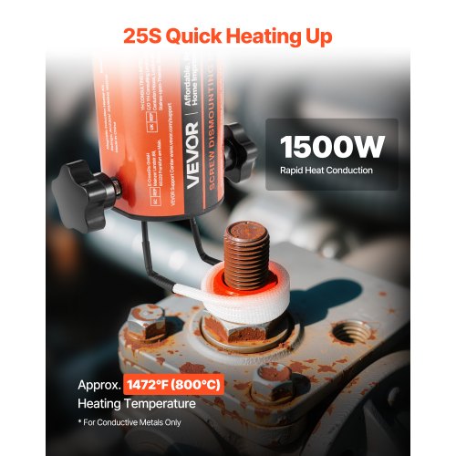 Induction Heater Bolt Removal 1500W 110V Magnetic Induction Heater Kit