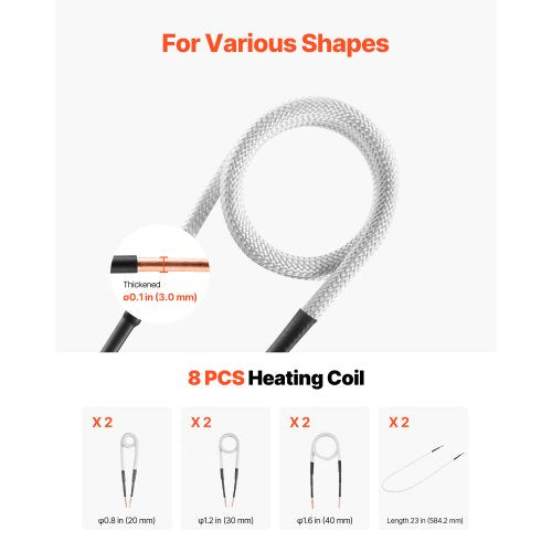 Induction Heater Bolt Removal 1500W 110V Magnetic Induction Heater Kit