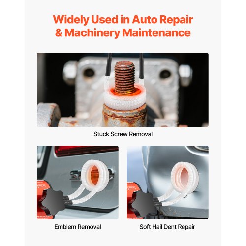 Induction Heater Bolt Removal 1500W 110V Magnetic Induction Heater Kit