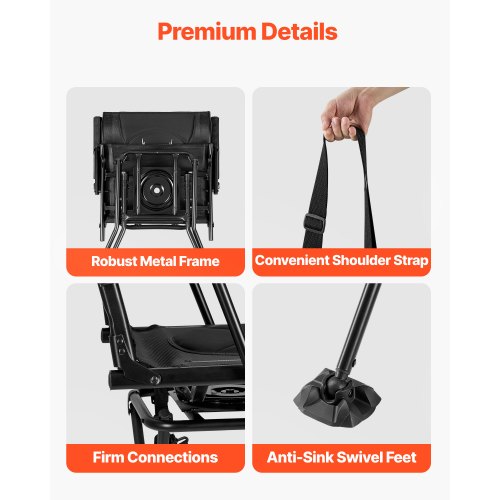 Hunting Chair 360° Silent Swivel Foldable Portable Blind Chair HeavyDuty