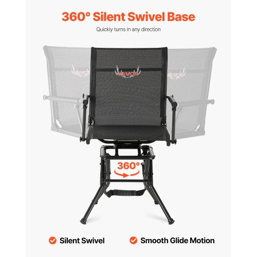 Hunting Chair 360° Silent Swivel Foldable Lightweight Portable Blind