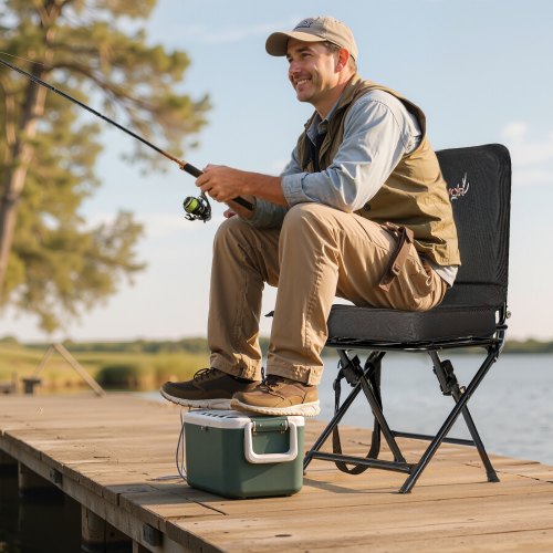 Hunting Chair 360° Silent Swivel Foldable Lightweight Portable Blind