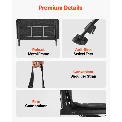 Hunting Chair 360° Silent Swivel Foldable Portable Blind Chair HeavyDuty