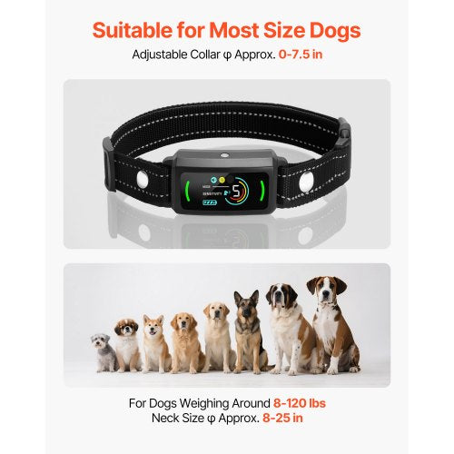 Dog Bark Collar Smart Bark Collar for Large Medium Small Dogs IP67
