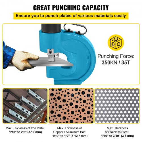 CH70 Hydraulic Hole Punching Tool 35T Hole Digger Force Puncher Smooth Hole