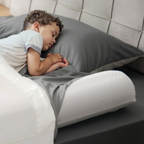 Bed Bumper for Toddlers 52inch NonSlip Bed Guard Rail with Safety Flap