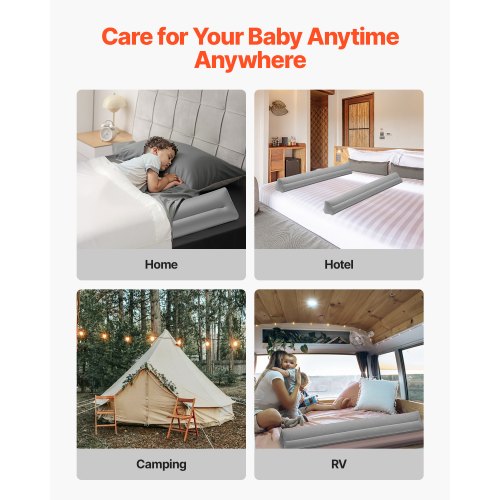Bed Bumper for Toddlers 474inch Inflatable Bed Guard Rail with Hand Pump