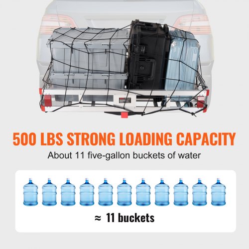 494 x 224 x 7.1 in Hitch Cargo Carrier 500lbs Loading Capacity Trailer