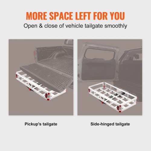 494 x 224 x 7.1 in Hitch Cargo Carrier 500lbs Loading Capacity Trailer