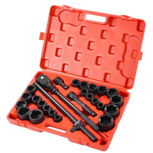 34 in Drive Impact Socket Set 27 Pieces SAE 78 in to 2 in and Metric 22