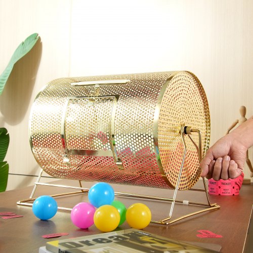 Raffle Drum Holds 5000 Tickets or 200 Ping Pong Balls Metal Lottery