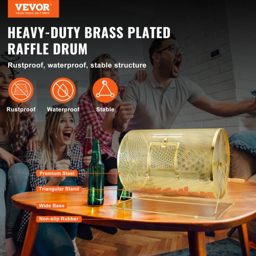 Raffle DrumHolds 10000 Tickets or 300 Ping Pong Balls Metal Lottery