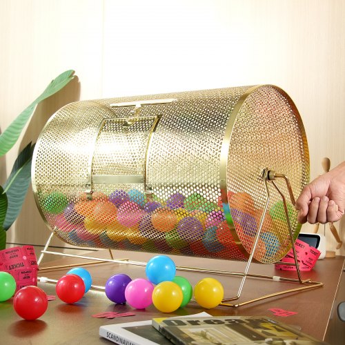 Raffle DrumHolds 10000 Tickets or 300 Ping Pong Balls Metal Lottery