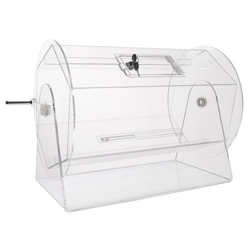 Acrylic Raffle DrumProfessional Raffle Ticket Spinning Cage with 2 Keys