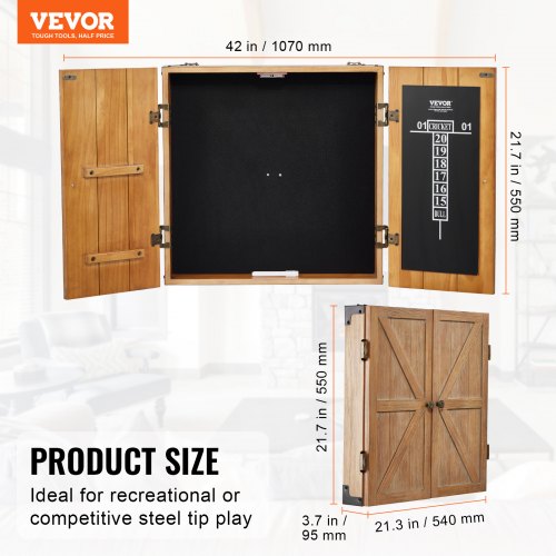 Dartboard Cabinet Solid Wood Dartboard Cabinet Set Official Size Hideaway