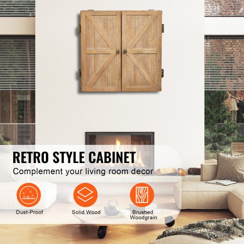 Dartboard Cabinet Solid Wood Dartboard Cabinet Set Official Size Hideaway