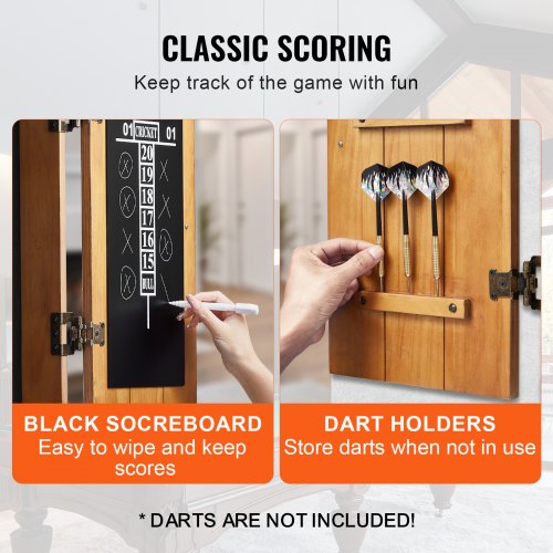 Dartboard Cabinet Solid Wood Dartboard Cabinet Set Official Size Hideaway