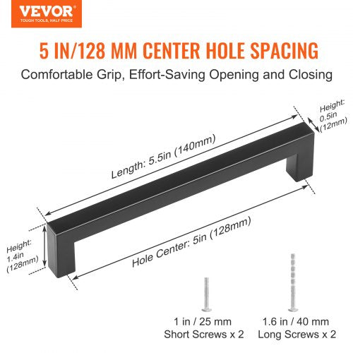 30 Pack Cabinet Pulls 503in 128mm Center to Center Slim Square Kitchen