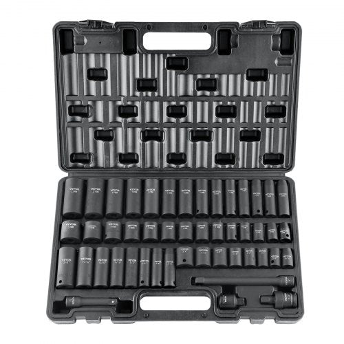 38 Drive Impact Socket Set 48 Piece Socket Set SAE 516 34 Metric