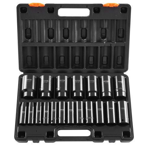 Impact Socket Set 12 19 Piece Impact Sockets Deep Socket 6Point