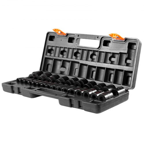 Impact Socket Set 12 Inches 26 Piece Impact Sockets Shallow Socket