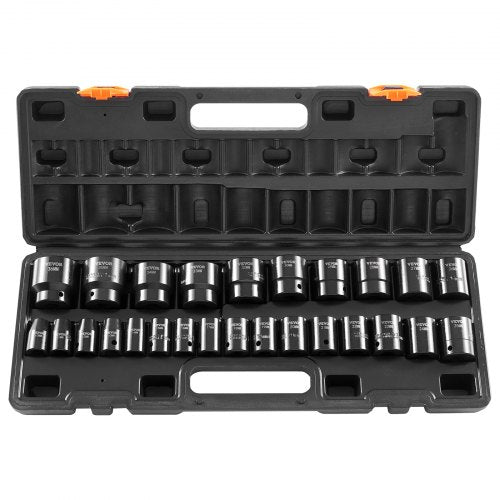 Impact Socket Set 12 Inches 26 Piece Impact Sockets Shallow Socket