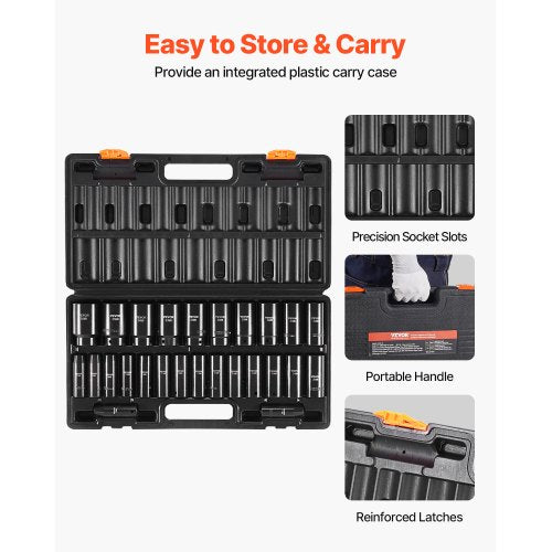 Impact Socket Set 12 26 Piece Impact Sockets Deep Socket 6Point